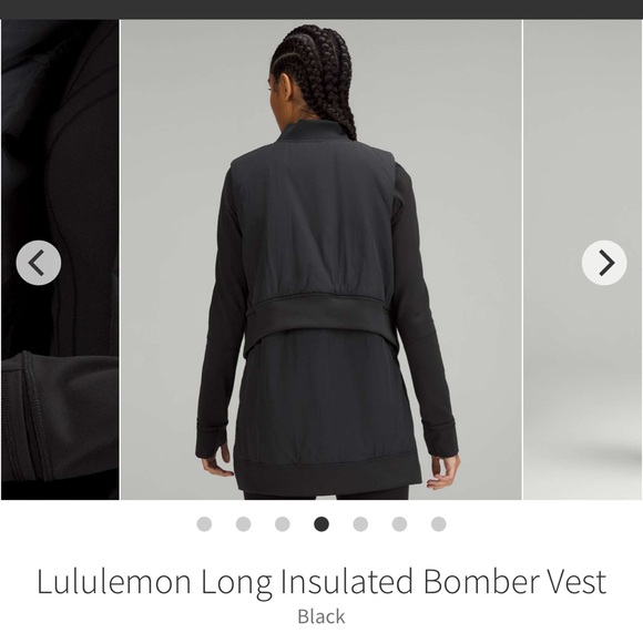 Lululemon long insulated Bomber Vest Size 8 - Picture 2 of 4